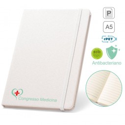 Caderno rPET Antibacteriano A5 personalizado para brindes  Mondrian 93577
