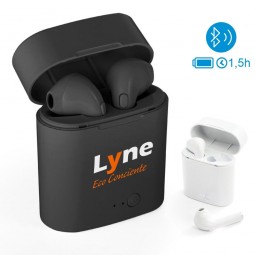 Fone de Ouvido branco Bluetooth personalizado-para-brindes 97085 Klebs