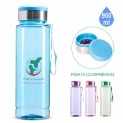 Garrafa porta comprimidos personalizada