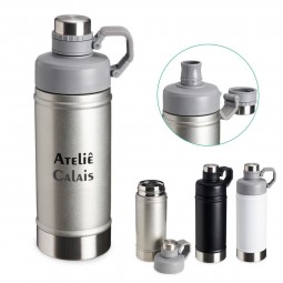 Garrafa Térmica inox 500ml com bocal e alça de transporte personalizada para brindes 01867L