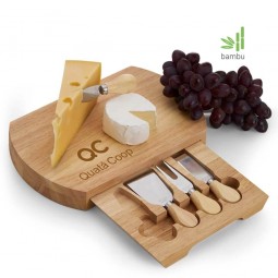 Kit queijos bambu 5 peças personalizado 