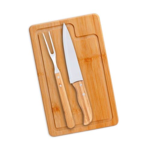 Kit Para Churrasco Em Bambu MX-19066