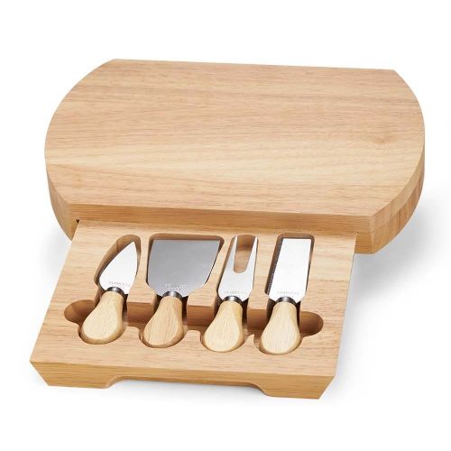 Kit queijos bambu 5 peças personalizado 