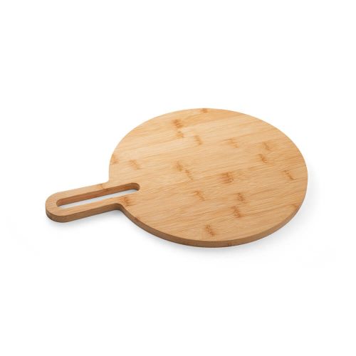 Tabua bambu aperitivos e pizza personalizada para brindes 94259 Caraway Round
